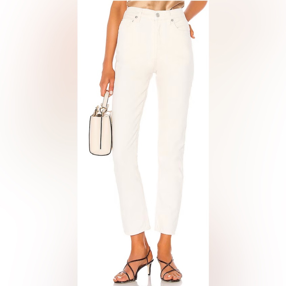 AGOLDE X REVOLVE Remy High Rise Straight Leg Jeans in Paper